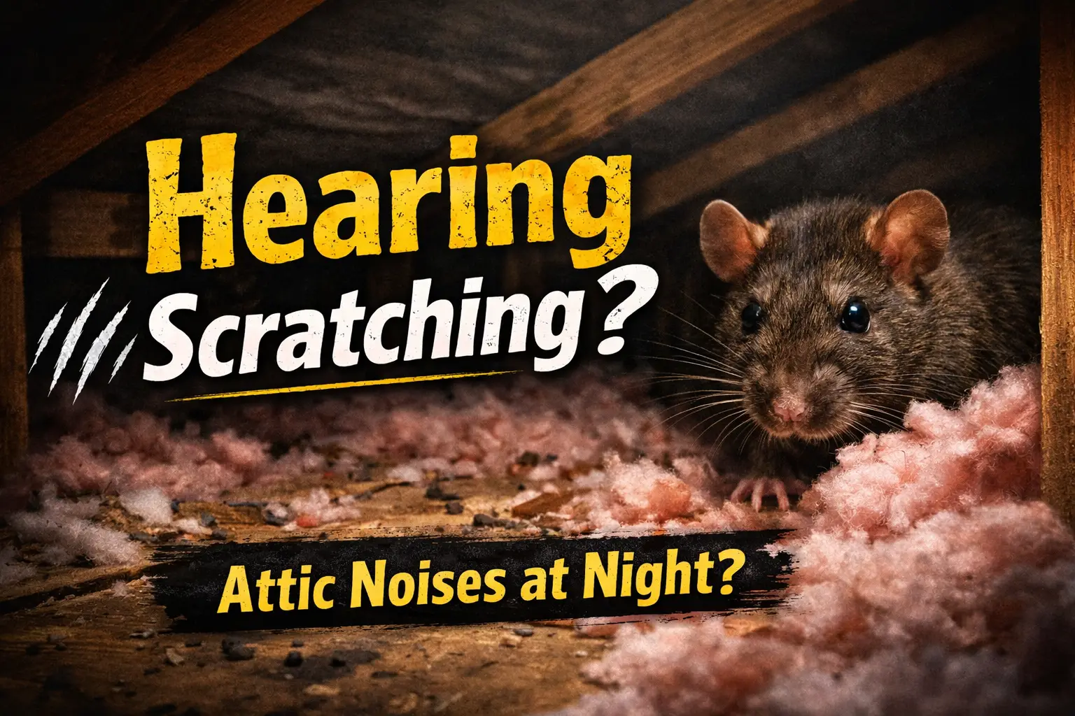 Why All Track Exterminators Says Hearing Scratching in Your Attic at Night in Pasadena Is a Rodent Warning